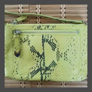 Cole Haan Leather Snake Embossed Wristlet